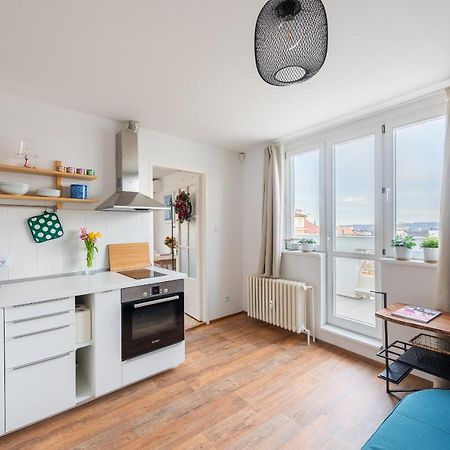 Bright Charming Apt With Terrace, Parking & Airco. Prag Exterior foto