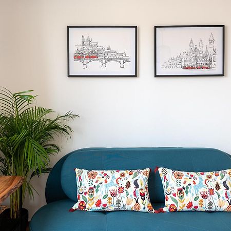 Bright Charming Apt With Terrace, Parking & Airco. Prag Exterior foto