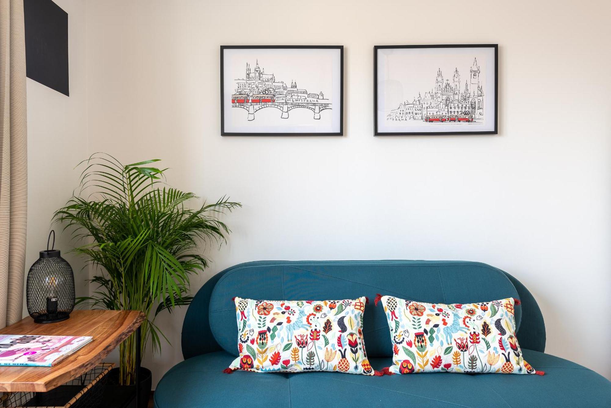 Bright Charming Apt With Terrace, Parking & Airco. Prag Exterior foto