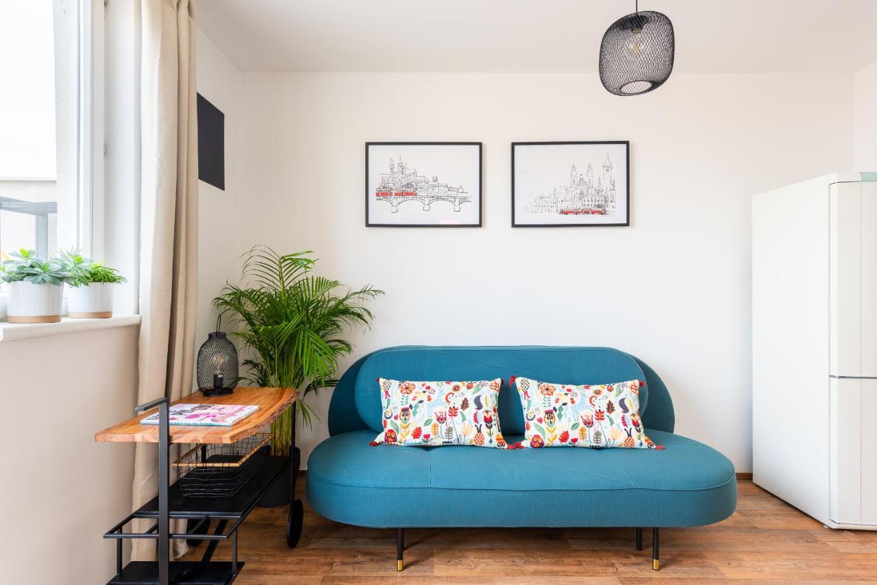Bright Charming Apt With Terrace, Parking & Airco. Prag Exterior foto