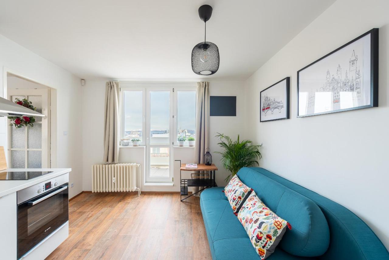 Bright Charming Apt With Terrace, Parking & Airco. Prag Exterior foto