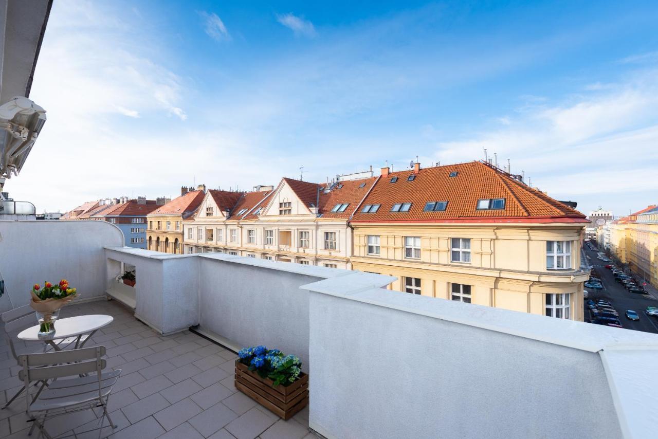 Bright Charming Apt With Terrace, Parking & Airco. Prag Exterior foto